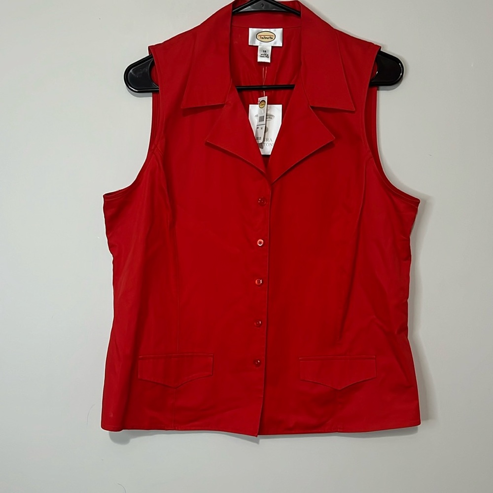 Talbots button down sleeveless top